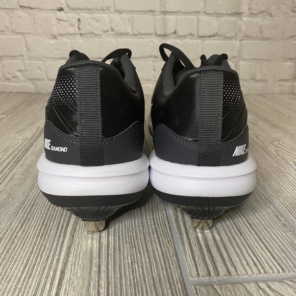 Nike Alpha Huarache Varsity 4 Low Metal Baseball Cleats Mens 10 Black DJ6516-010